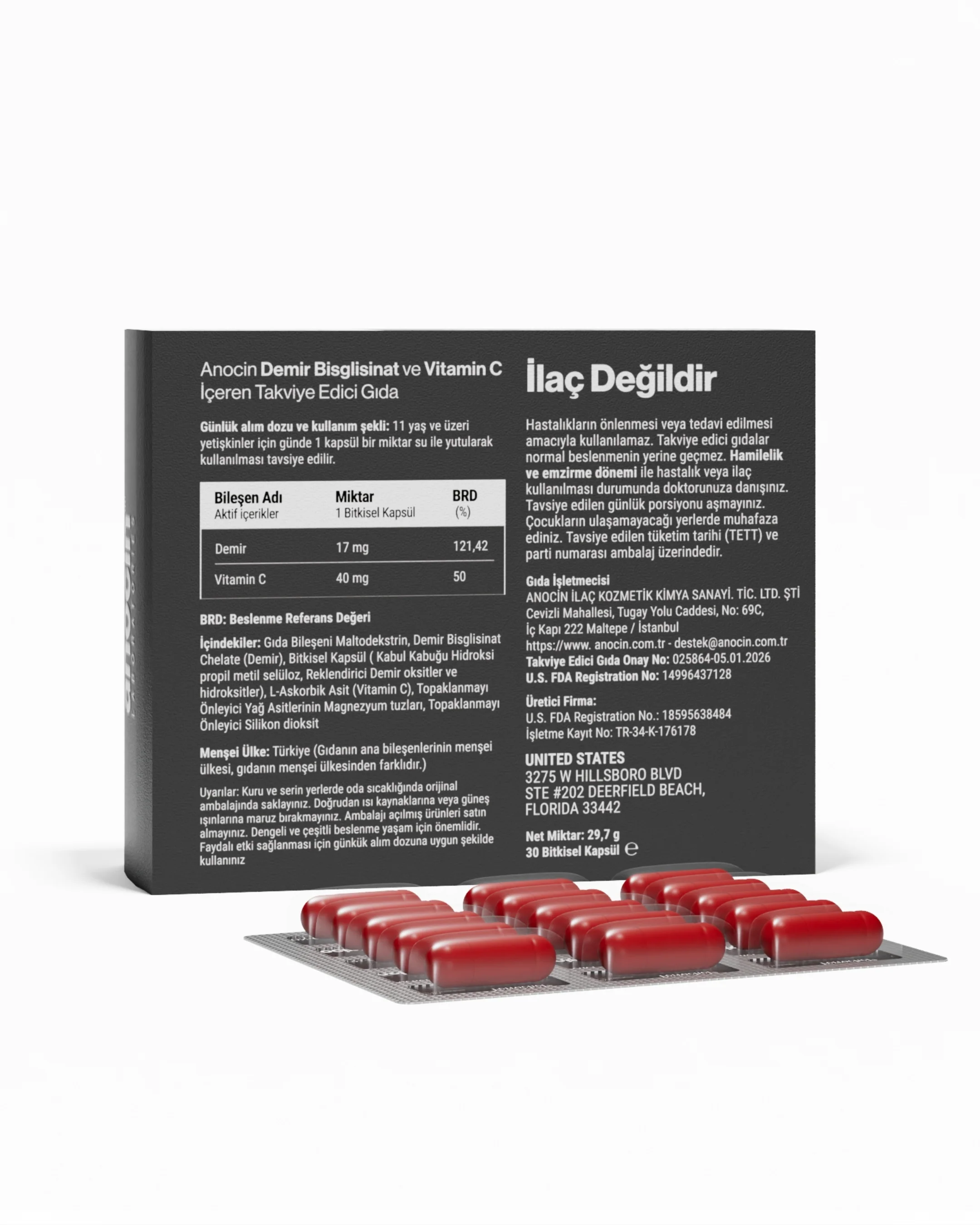 IRON-C 17 mg Maksimum Doz Demir | Ferrochel® Bisglisinat + C Vitamini - Image 2